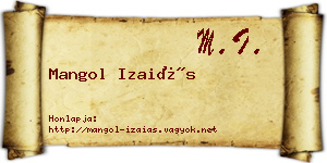 Mangol Izaiás névjegykártya
